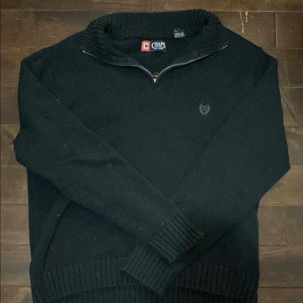 Vintage Chaps navy Half-Zip Sweater